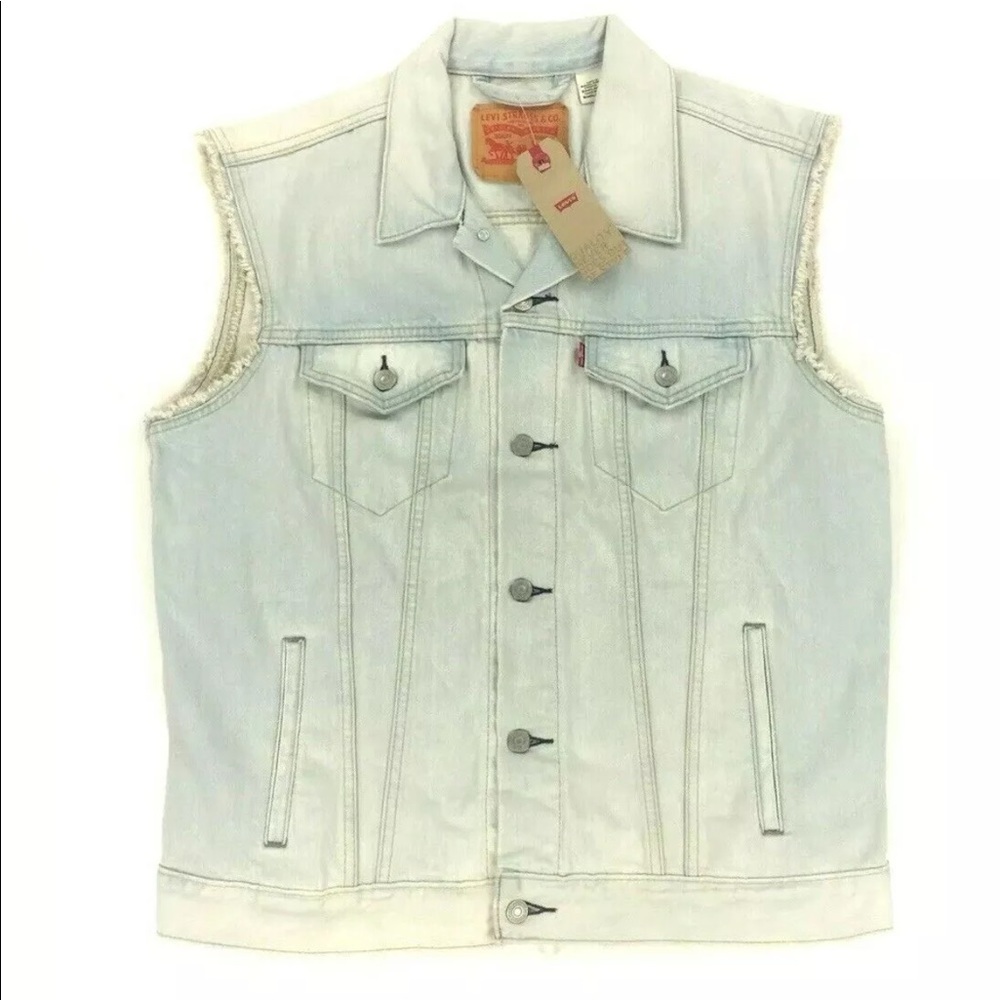 Levi’s Strauss Jean Jacket Vest Sleeveless Blue